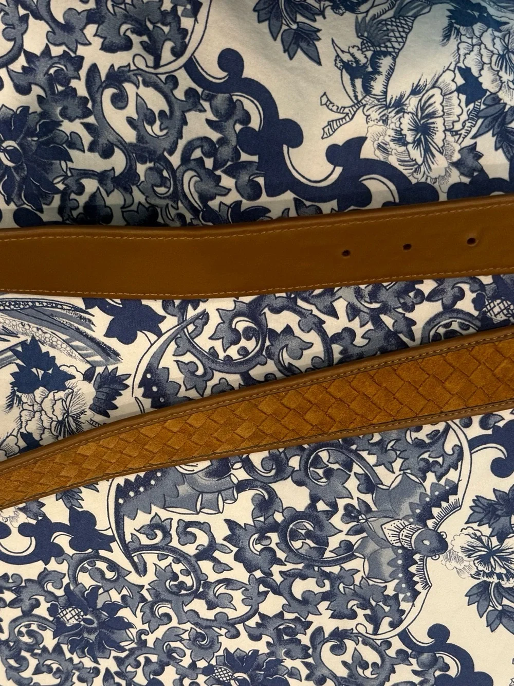 Tory Burch 1.5” Brown Leather Belt with Gold Logo Buckle